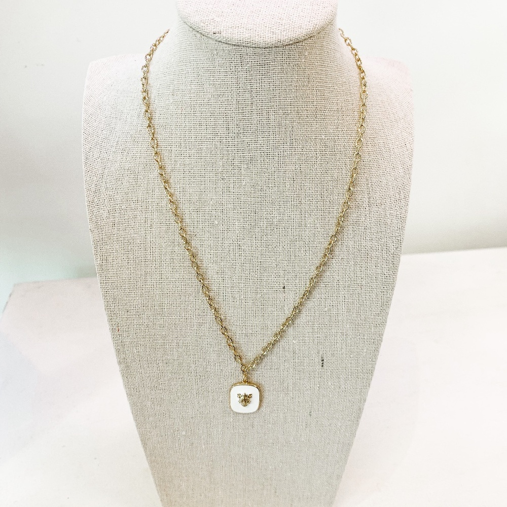Hart Designs Tiger Head Necklace - White